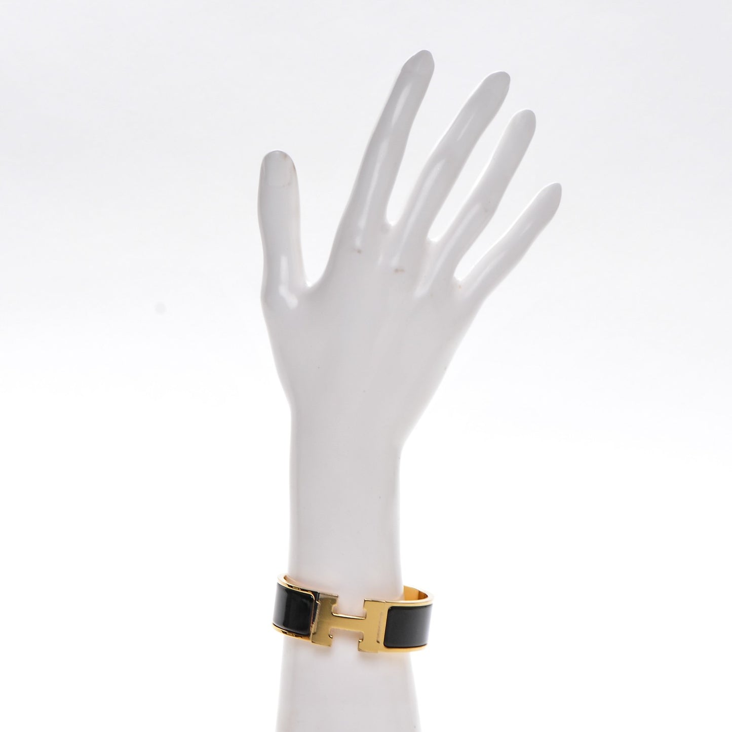 Enamel Wide Clic Clac H Bracelet PM Black