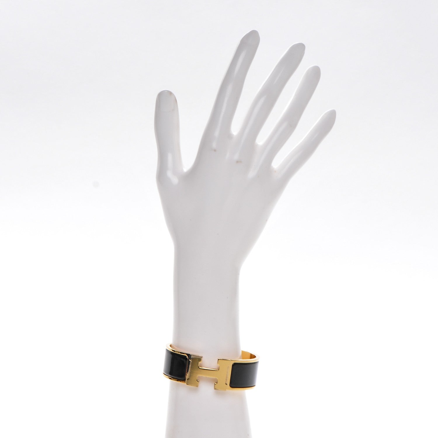 Hermes Enamel Wide Clic Clac H Bracelet PM Black 2 of 4