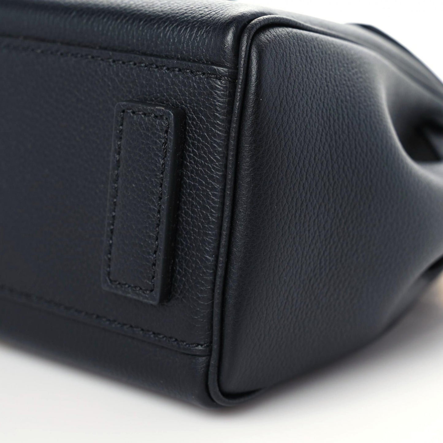 Grained Calfskin Medusa Small Top Handle Handbag Black
