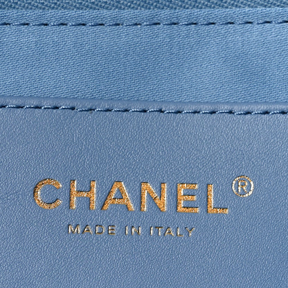 Chanel Washed Denim Quilted Maxi Flap Bag Blue 6 of 11