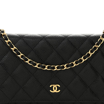Chanel Caviar Quilted Wallet On Chain WOC Black 9 of 11