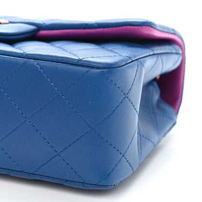Chanel Lambskin Quilted Mini Rectangular Flap Blue Purple 9 of 9