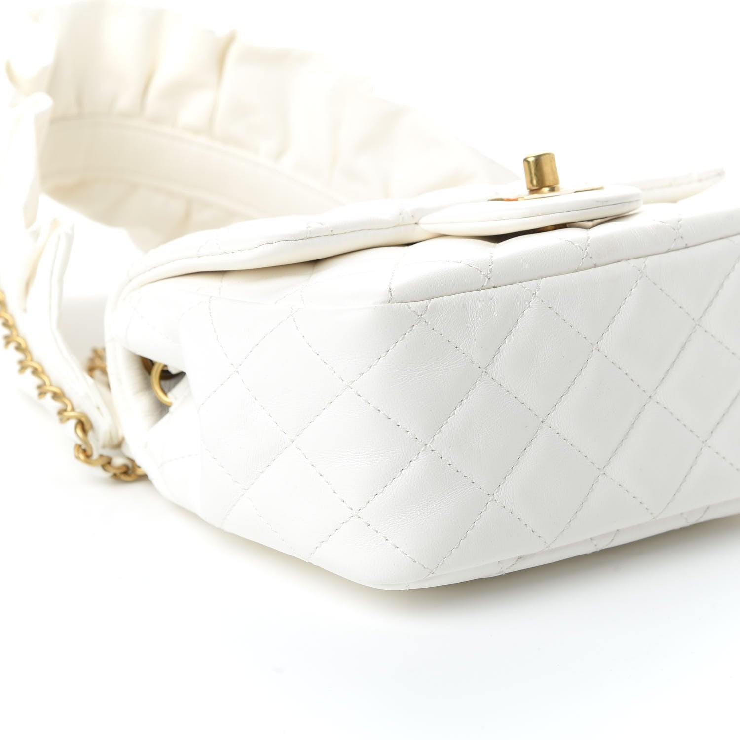 Chanel Calfskin Quilted Mini Romance Square Flap White 6 of 10