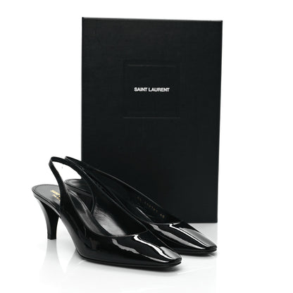 Saint Laurent Vernice Carol 60 Slingback Pumps 40 Black 11 of 11