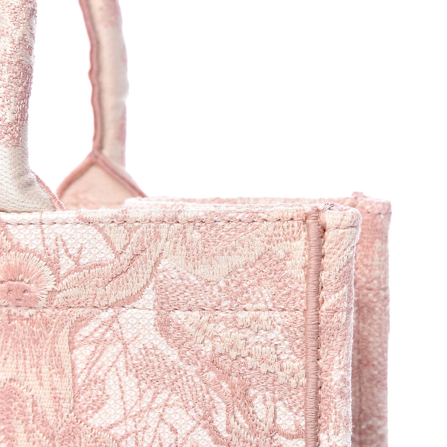 Canvas Embroidered Medium Dioriviera Toile De Jouy Book Tote Rose