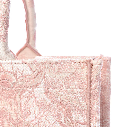 Christian Dior Canvas Embroidered Medium Dioriviera Toile De Jouy Book Tote Rose 12 of 14