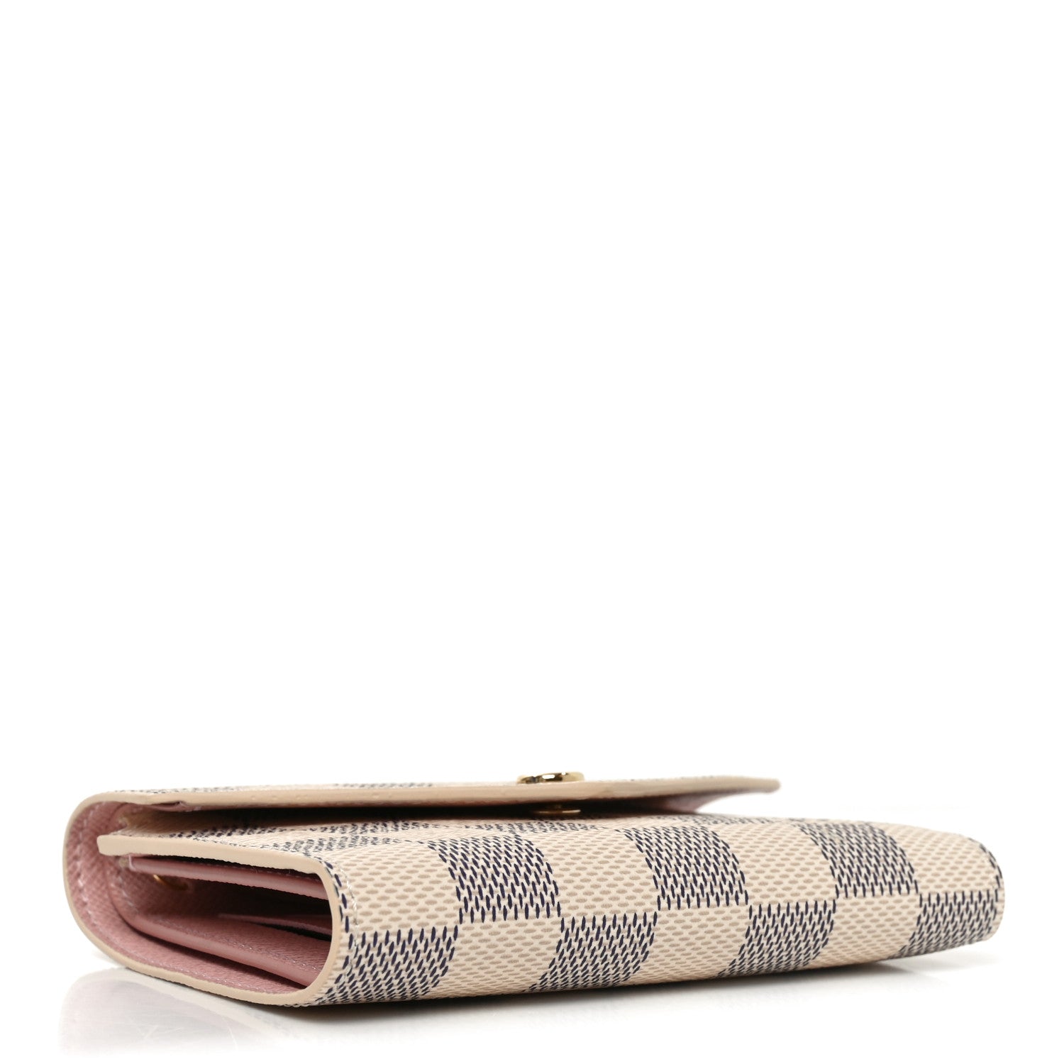 Louis Vuitton Damier Azur Victorine Wallet Rose Ballerine 4 of 6