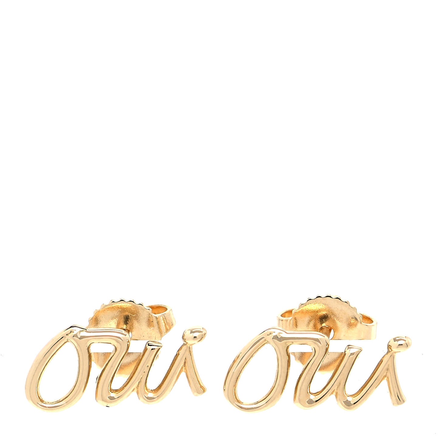 18K Yellow Gold Graffiti Oui Earrings