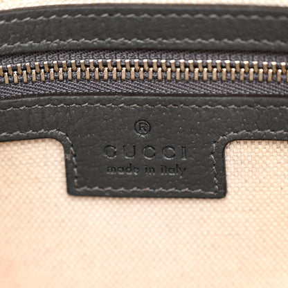 Gucci GG Supreme Monogram Textured Dollar Calfskin Web Ophidia Wristlet Shoulder Bag Grey Black Graphite Grey 6 of 10