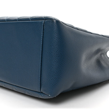 Chanel Caviar Quilted Grand Shopping Tote GST Blue 8 of 8