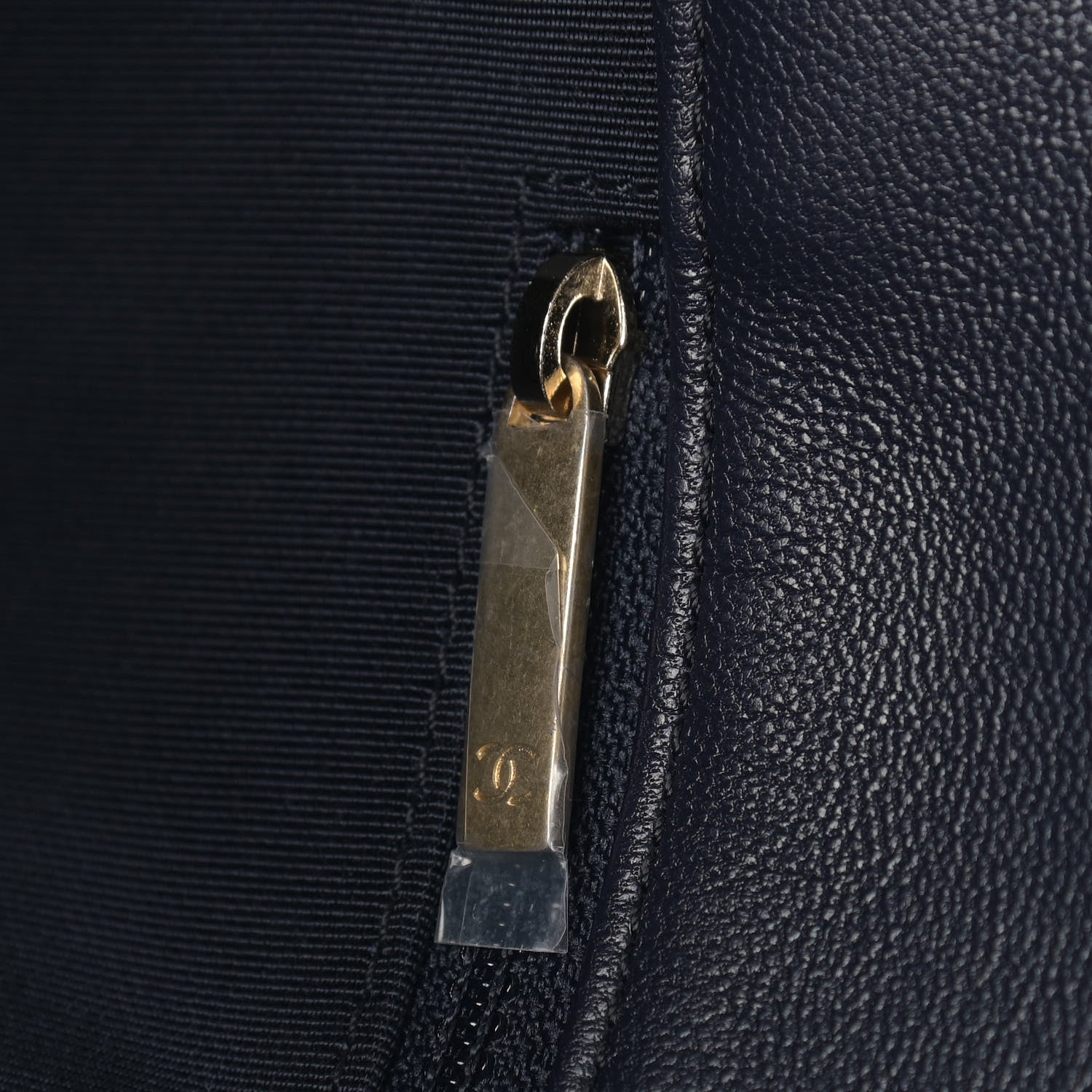 Chanel Goatskin Quilted Large Chanel 19 Flap Navy Blue 10 of 10