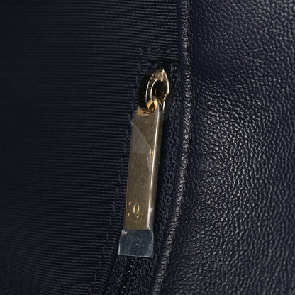 Chanel Goatskin Quilted Large Chanel 19 Flap Navy Blue 10 of 10
