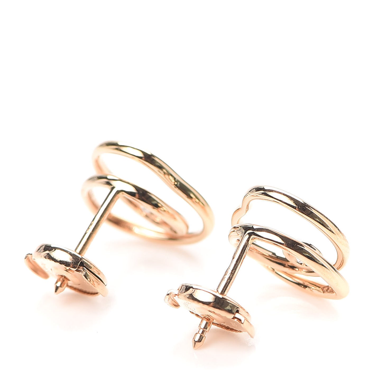 18K Rose Gold Diamond TPM Vertige Coeur Earrings