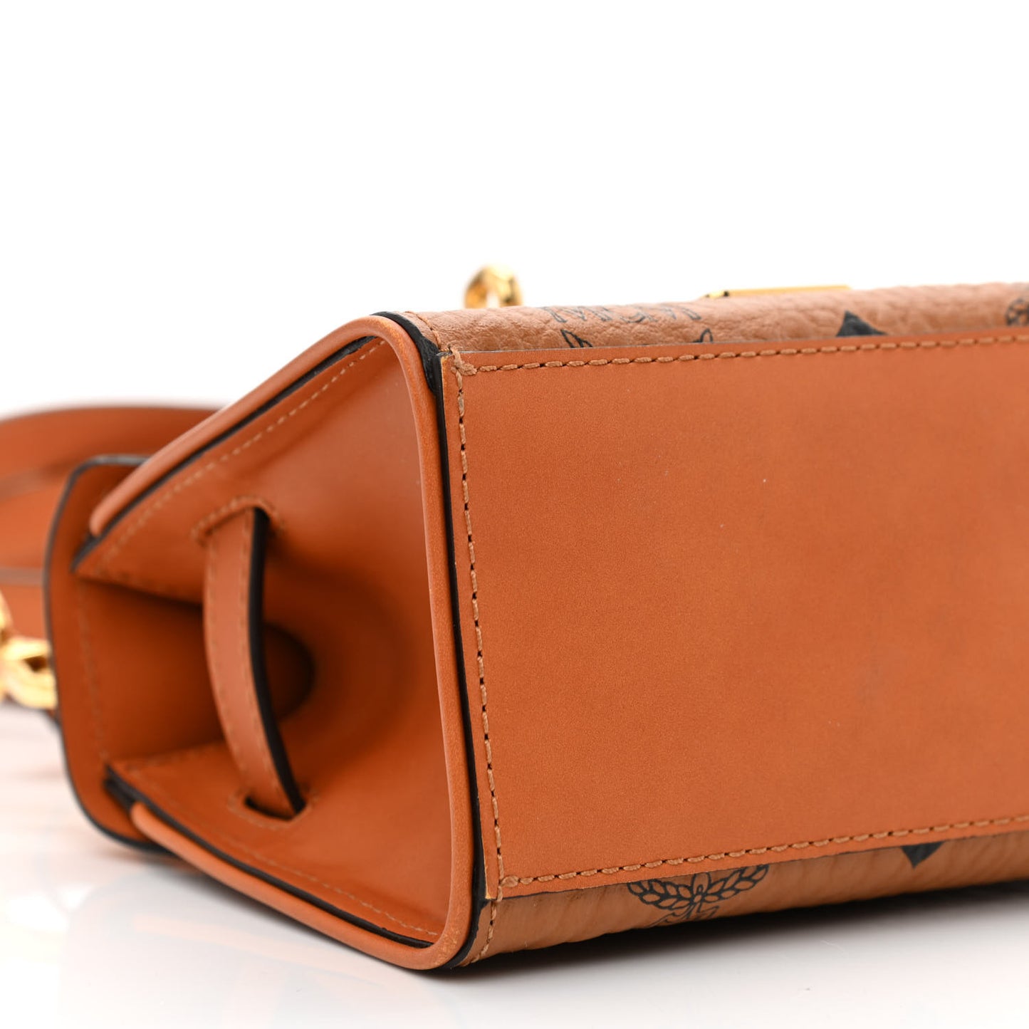 Visetos X-Mini Heritage Top Handle Satchel Cognac