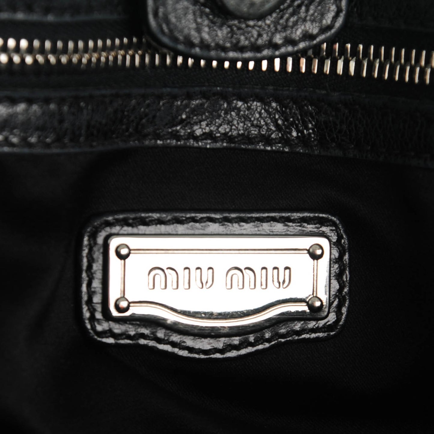 Vitello Lux Gathered Tote Nero Black