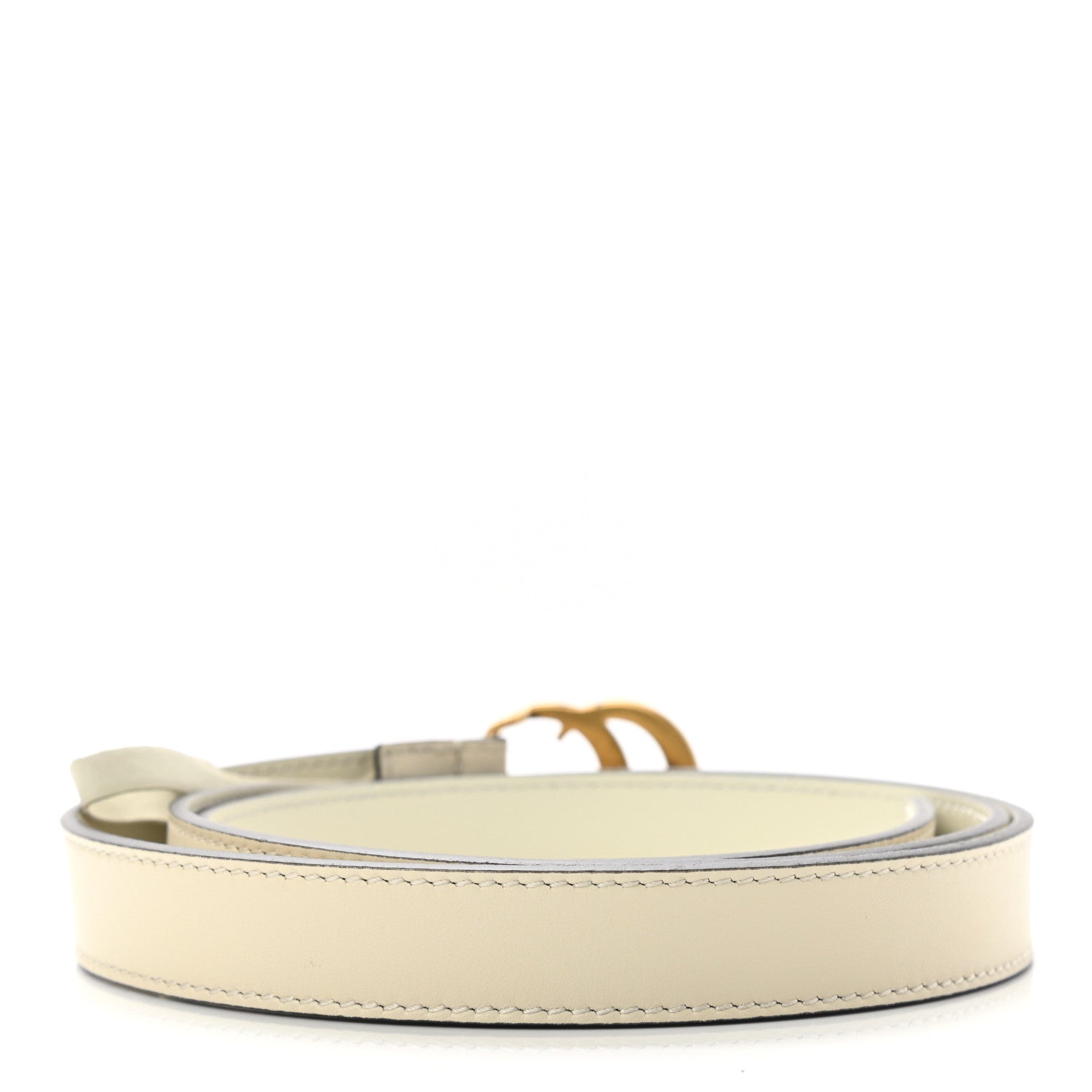 Gucci Calfskin Double G 20mm Belt 95 38 Mystic White 2 of 8