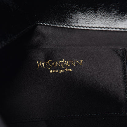 Saint Laurent Textured Patent Monogram Small Belle De Jour Clutch Black 6 of 12