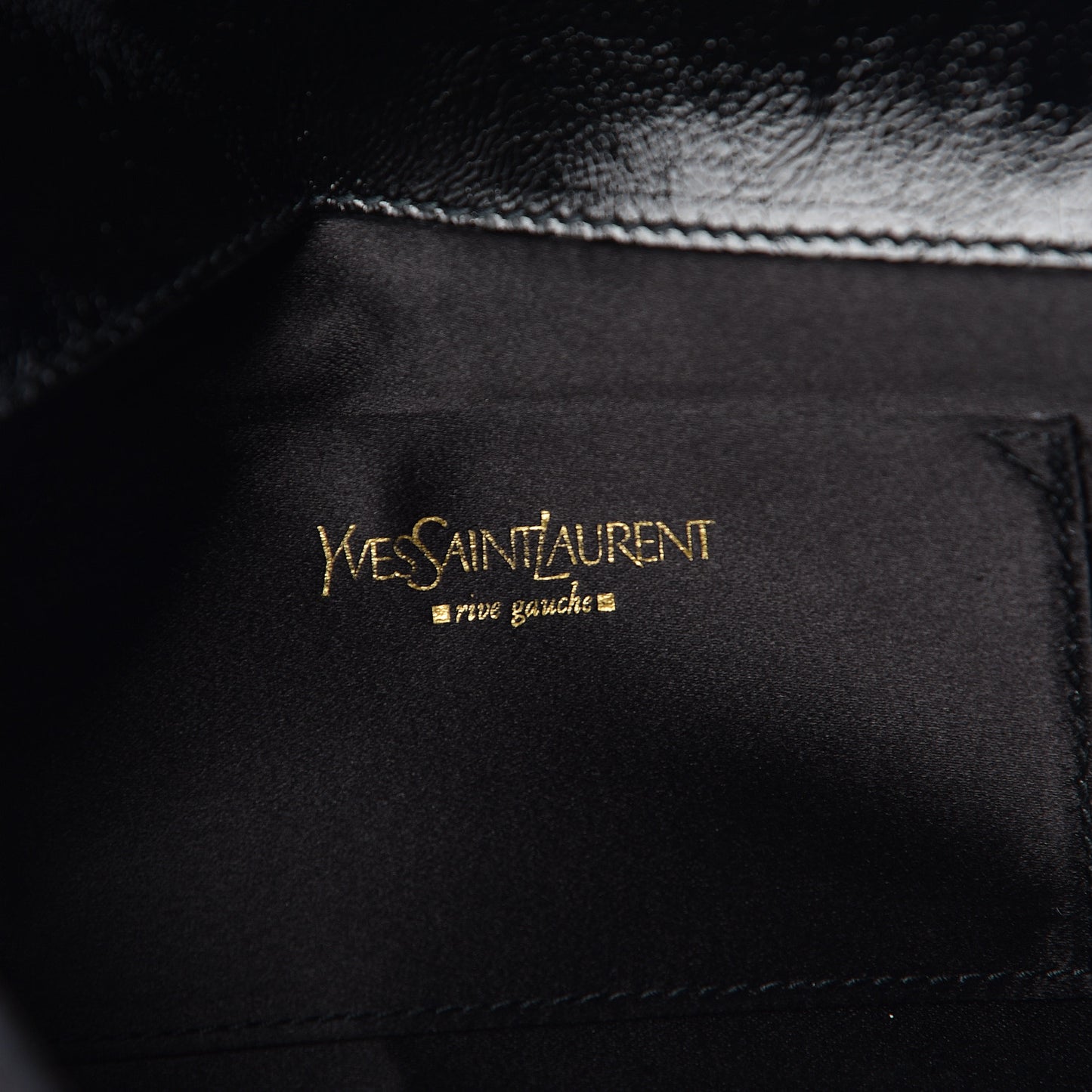 Textured Patent Monogram Small Belle De Jour Clutch Black