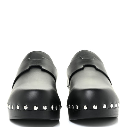 Hermes Calfskin Calya Mules 36 Black 2 of 8