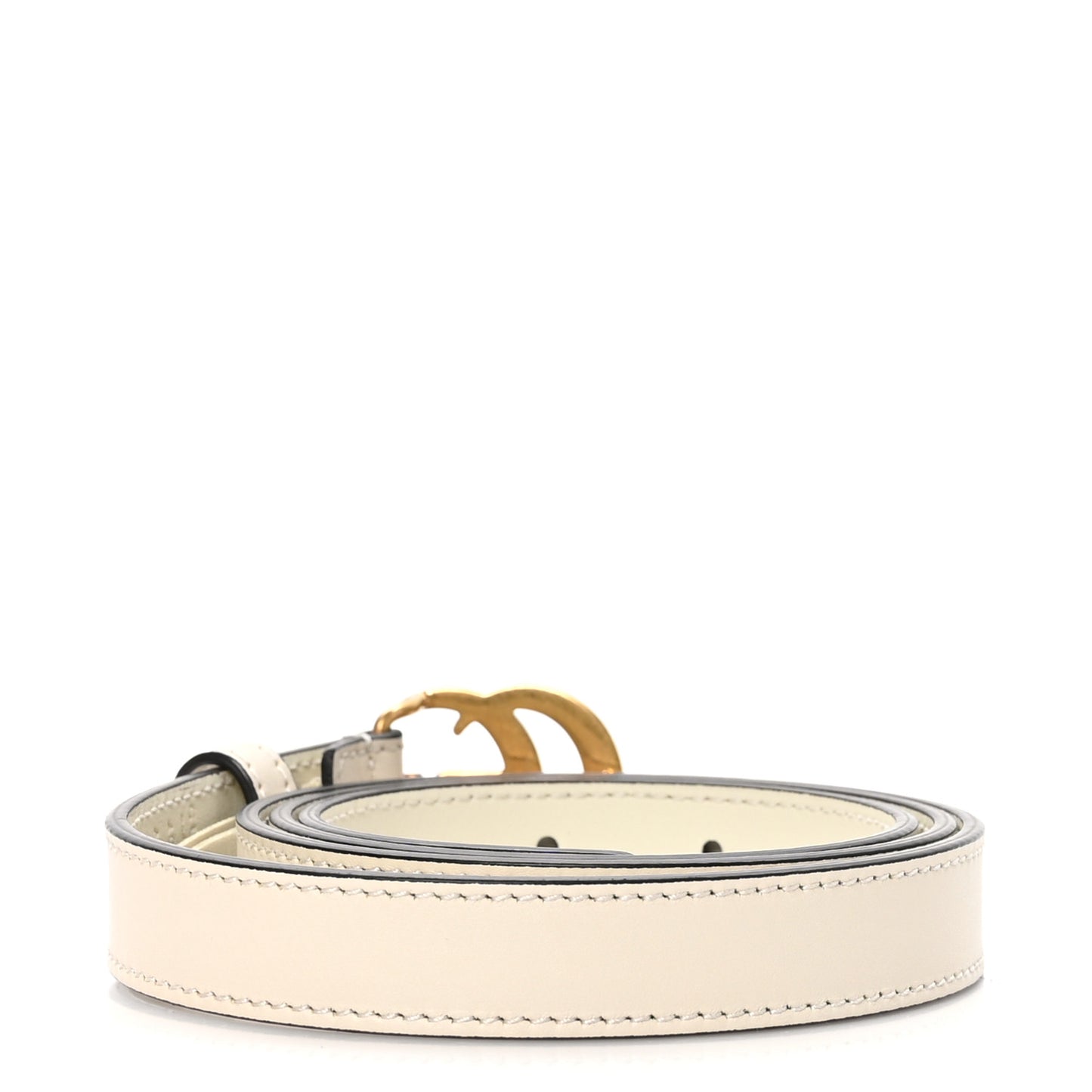 Calfskin Double G 20mm Belt 90 36 Mystic White