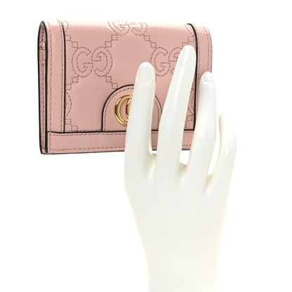 Gucci Calfskin GG Matelasse Card Case Wallet Perfect Pink 2 of 7