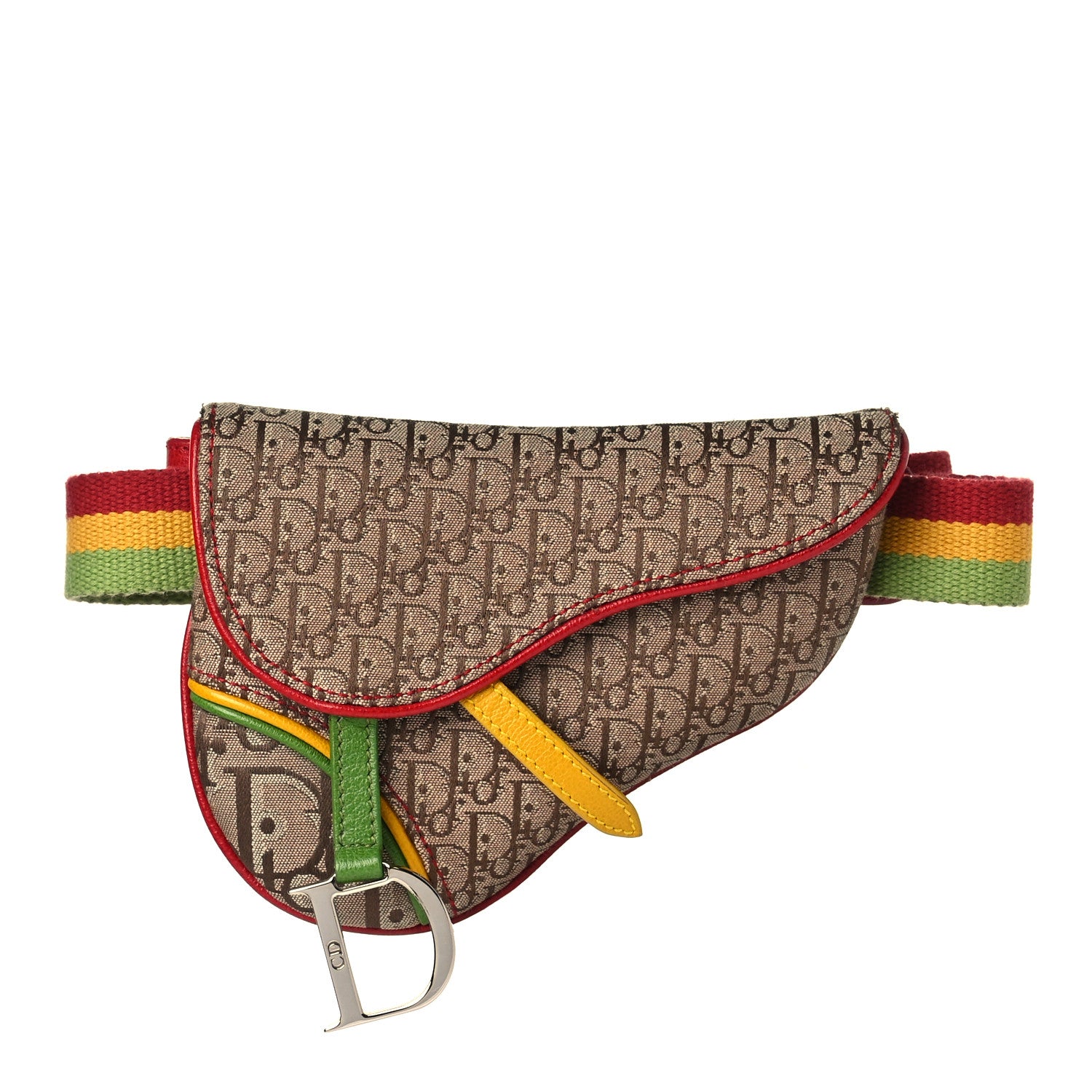 Christian Dior Monogram Rasta Saddle Belt Bag Beige 1 of 8