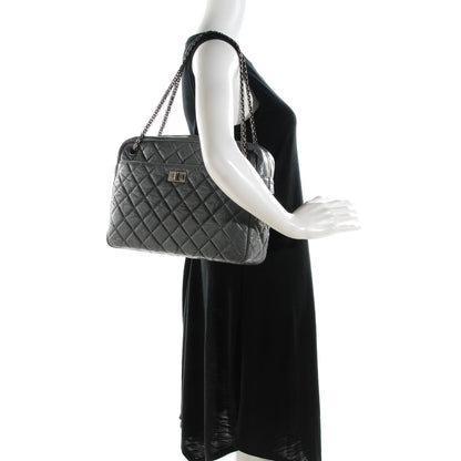 Chanel Aged Calfskin Quilted Large Reissue Camera Case Grey 2 of 8
