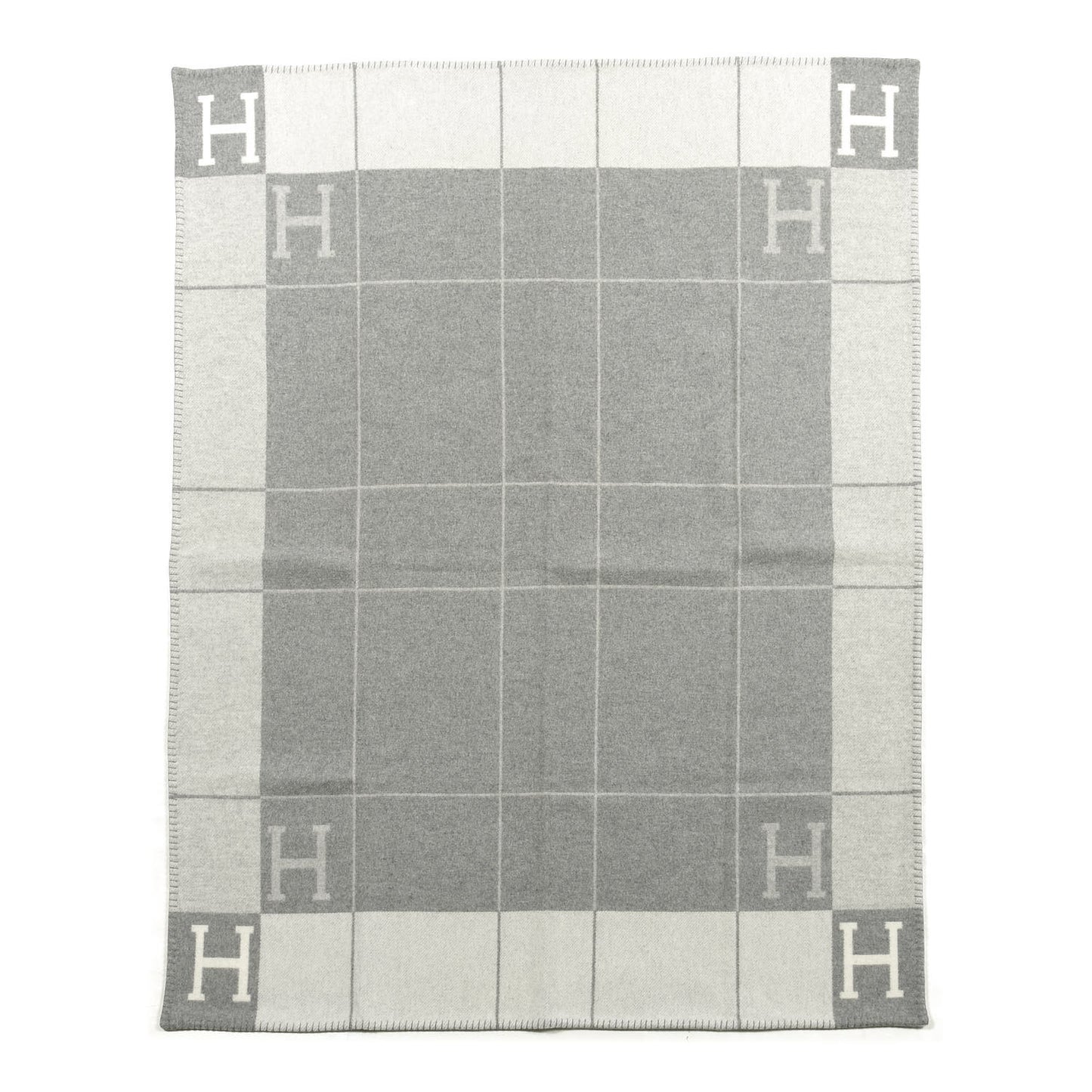 Wool Cashmere Avalon III Blanket Ecru Gris Clair