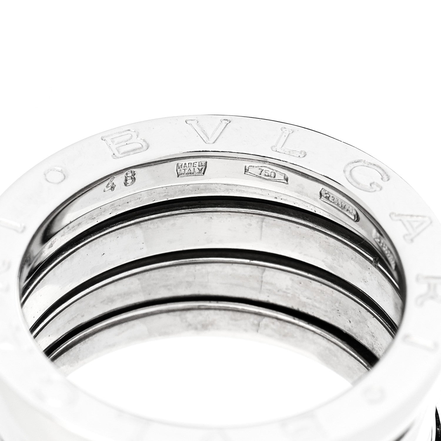 Bulgari 18K White Gold B.Zero1 Four-Band Ring 48 4.5 4 of 5