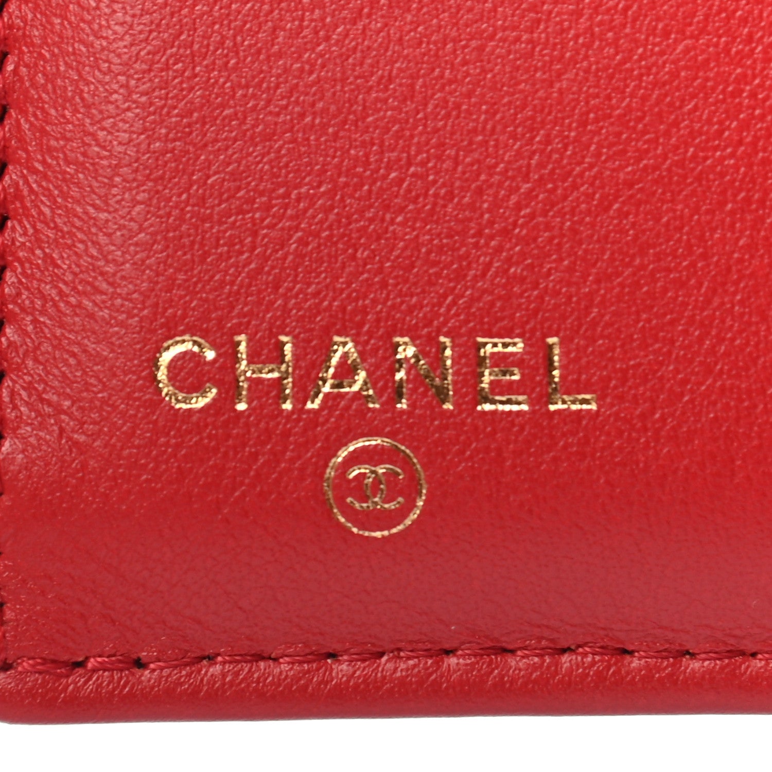 Chanel Goatskin Quilted Chanel 19 Small Flap Wallet Red 6 of 7