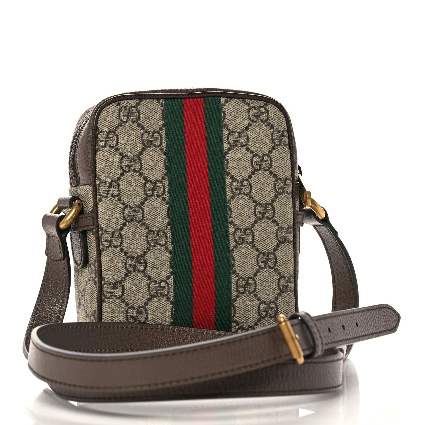 GG Supreme Monogram Web Mini Ophidia Messenger Brown