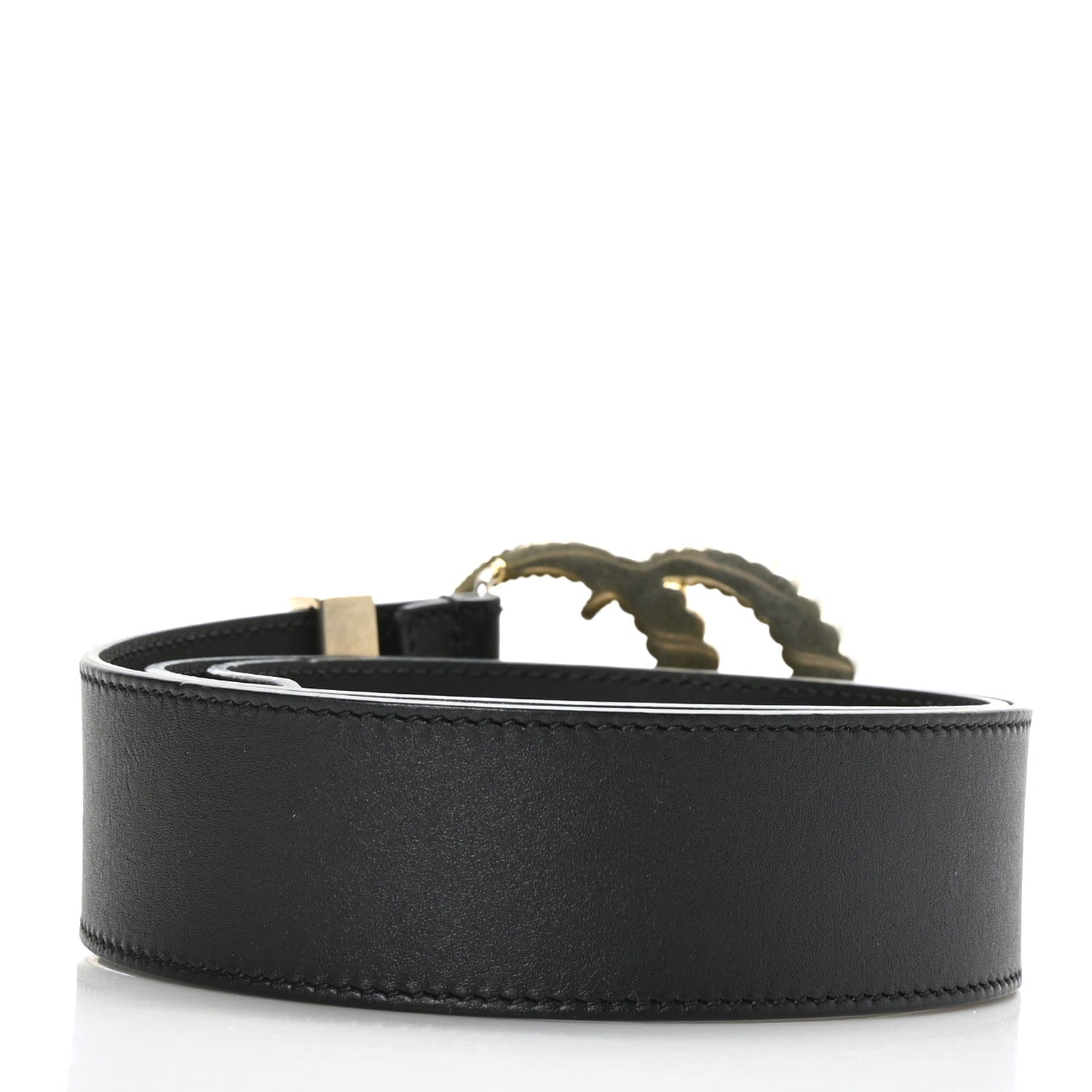 Gucci Moon Calfskin Torchon Double G 40mm Belt 80 32 Black 2 of 6