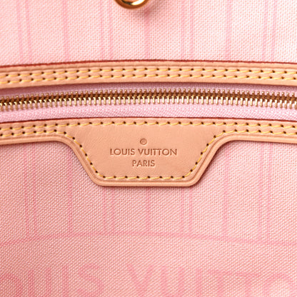 Louis Vuitton Damier Azur Neo Neverfull MM Rose Ballerine 8 of 12