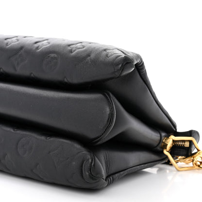 Louis Vuitton Lambskin Embossed Monogram Coussin PM Black 12 of 16