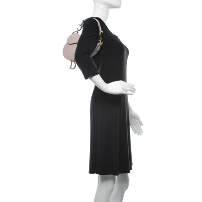 Christian Dior Grained Calfskin Mini Saddle Bag Light Pink 2 of 9