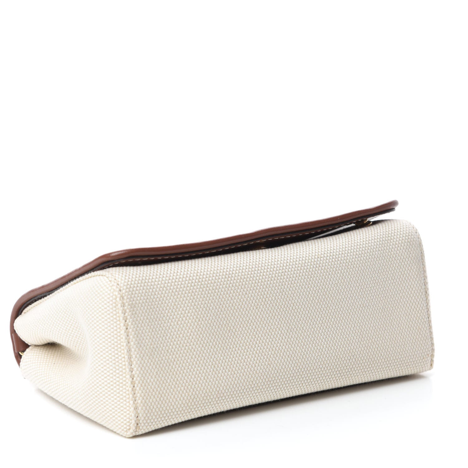 Burberry Cotton Canvas Horseferry Print Small Crossbody Bag White Tan 4 of 9