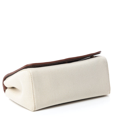 Burberry Cotton Canvas Horseferry Print Small Crossbody Bag White Tan 4 of 9