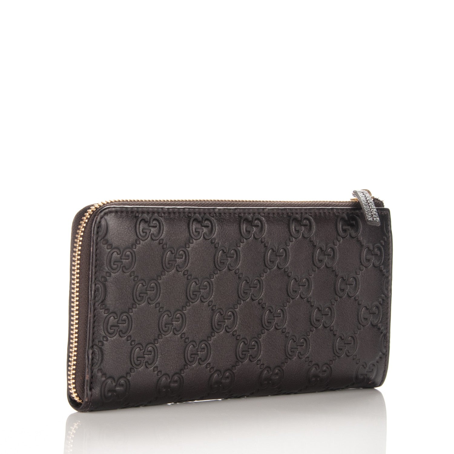 Gucci Guccissima Vitello Tender Donna Long Wallet Testa di Moro 3 of 7