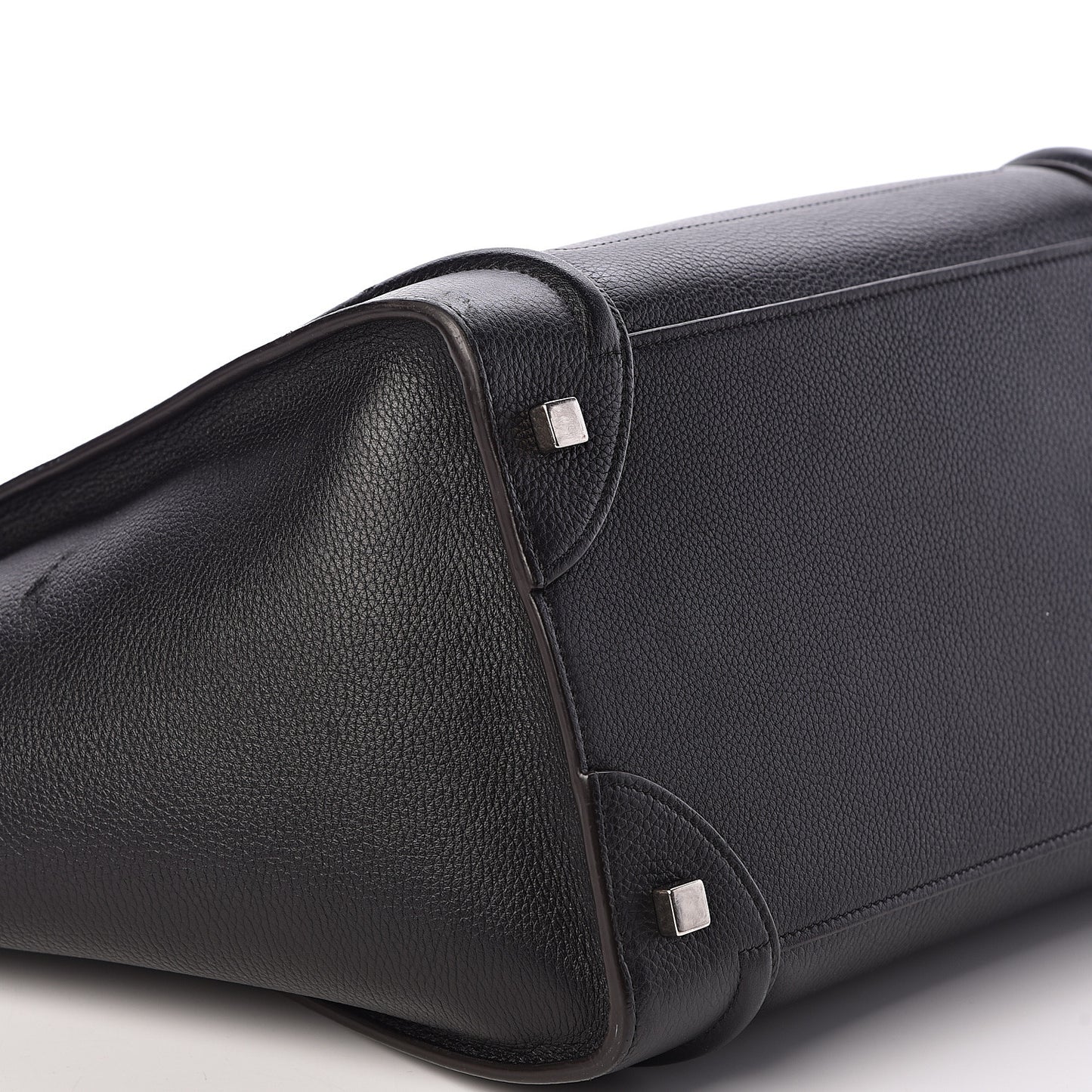 Drummed Calfskin Mini Luggage Black