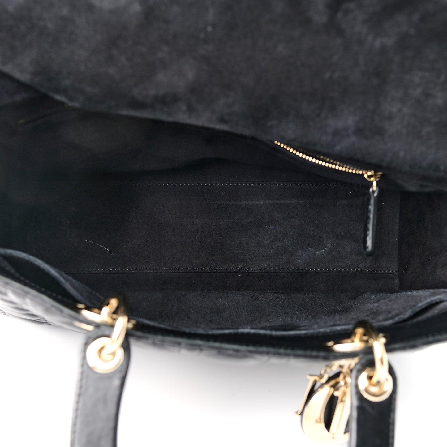Lambskin Cannage Large Lady Dior Black