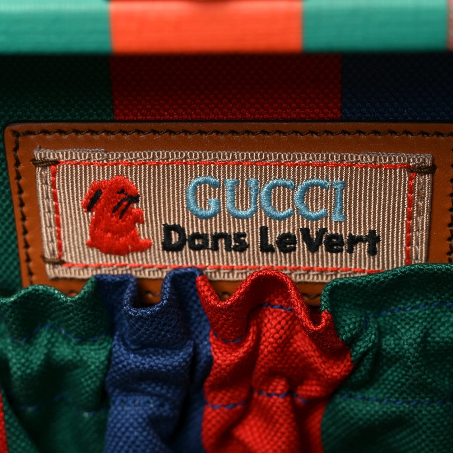 Gucci X DANS LE VERT GG Supreme Monogram Cuoio Web Mini Retro