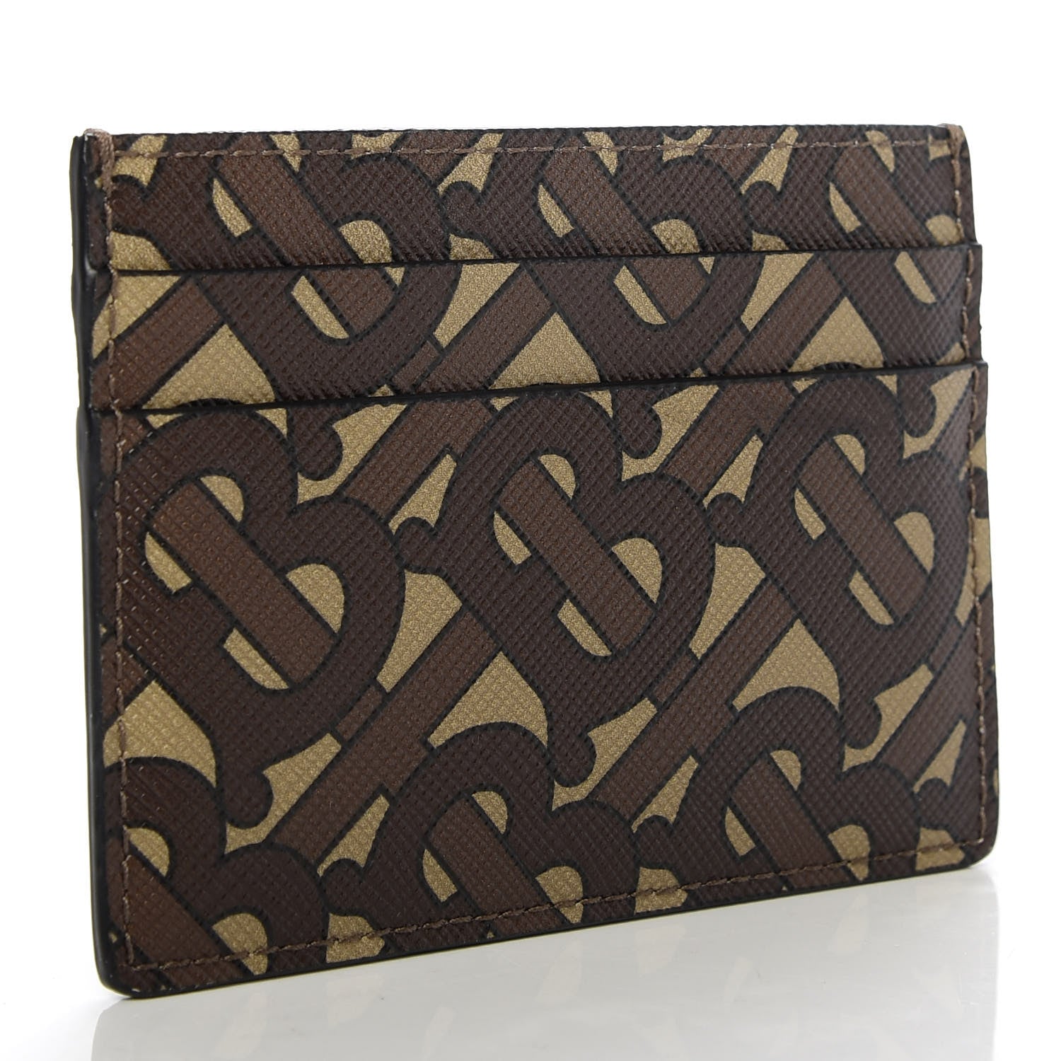 Burberry E-Canvas Monogram Card Case Bridle Brown 3 of 6
