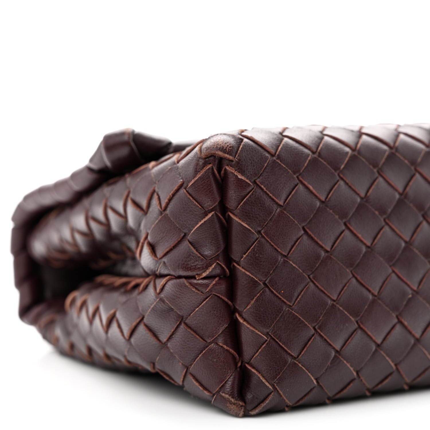 Bottega Veneta Nappa Intrecciato Baby Olimpia Shoulder Bag Dark Barolo 10 of 14