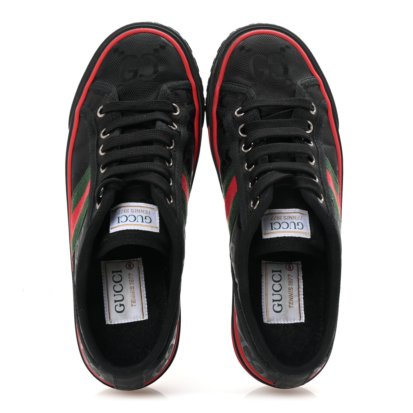 Econyl Nylon Web Monogram Off The Grid Womens 1977 Tennis Sneakers 36.5 Black