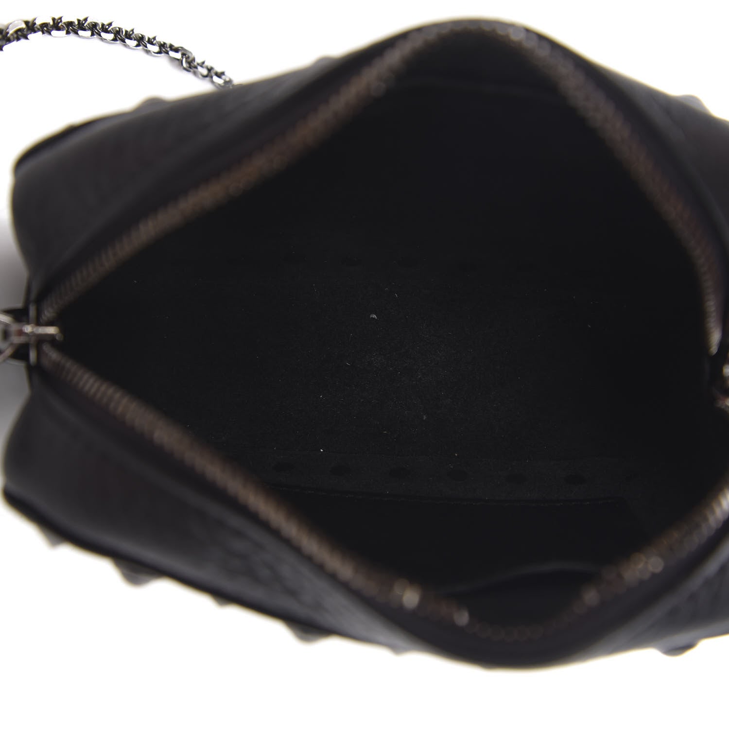 Valentino Garavani Calfskin Small Rockstud Rolling Chain Camera Crossbody Bag Black 4 of 8