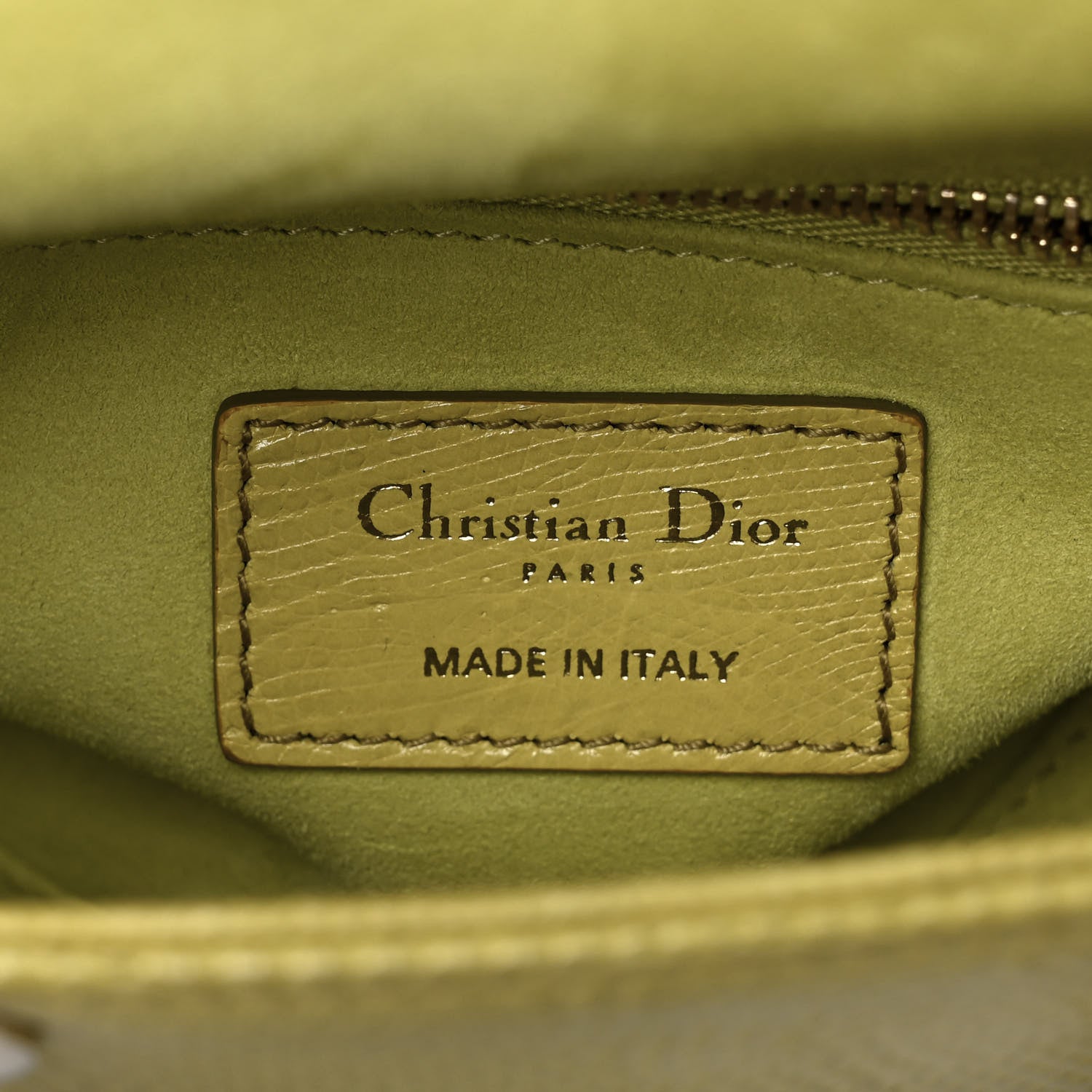 Christian Dior Lizard Gradient Mini Lady Dior Yellow Dark Green 6 of 12