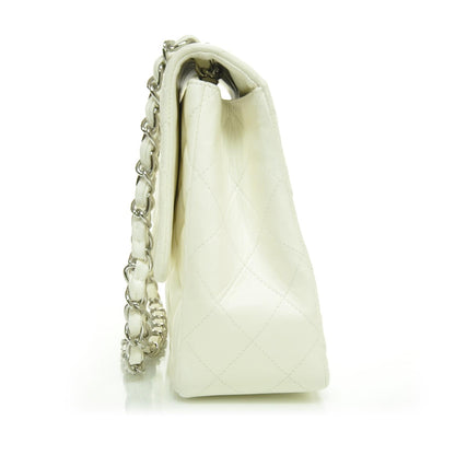 Chanel Lambskin Quilted Jumbo Flap White 5 of 10