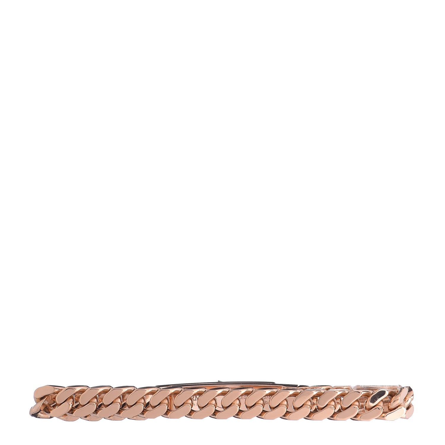 Hermes 18K Rose Gold Diamond PM Kelly Chaine Bracelet SH 3 of 4
