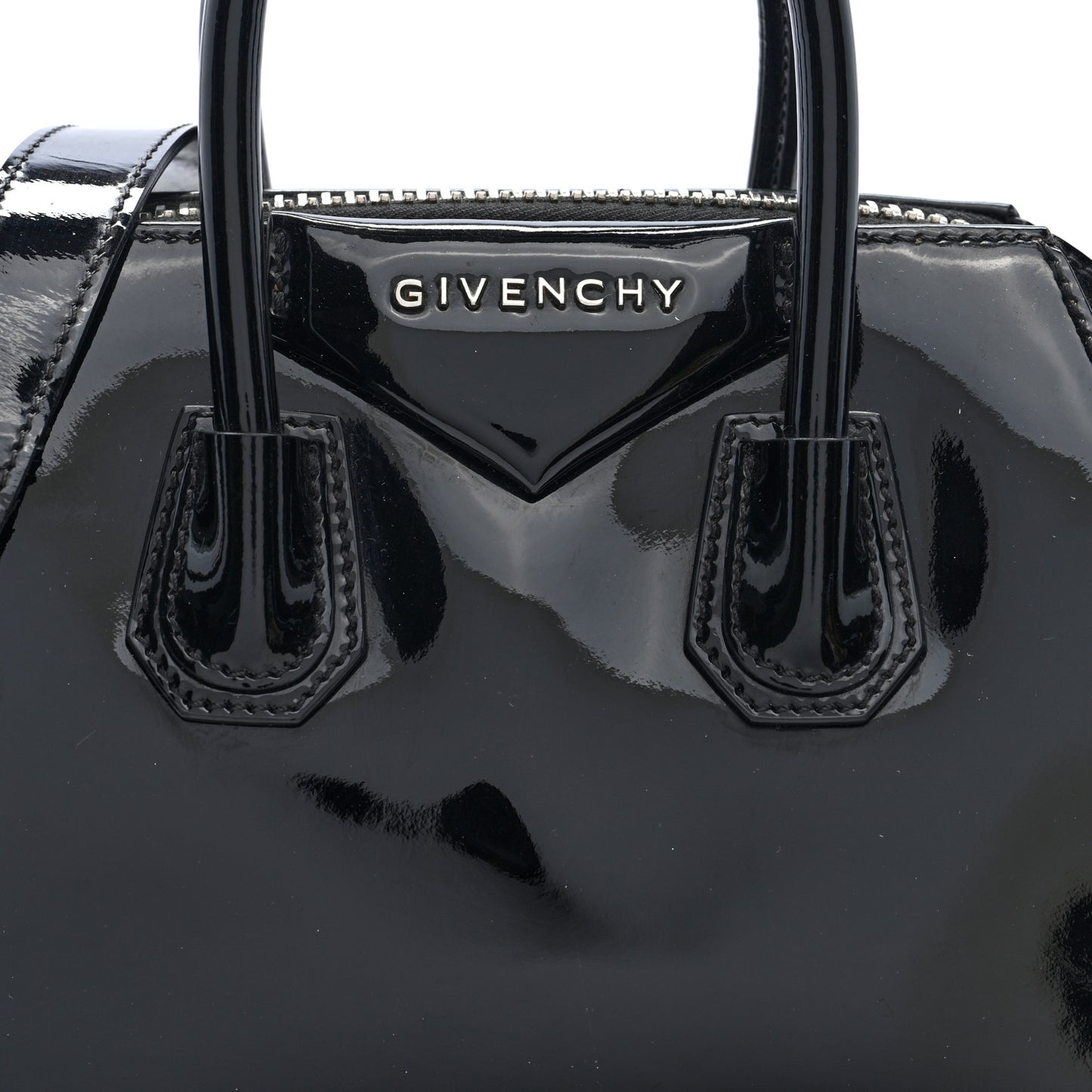 Patent Calfskin Mini Antigona Black Black