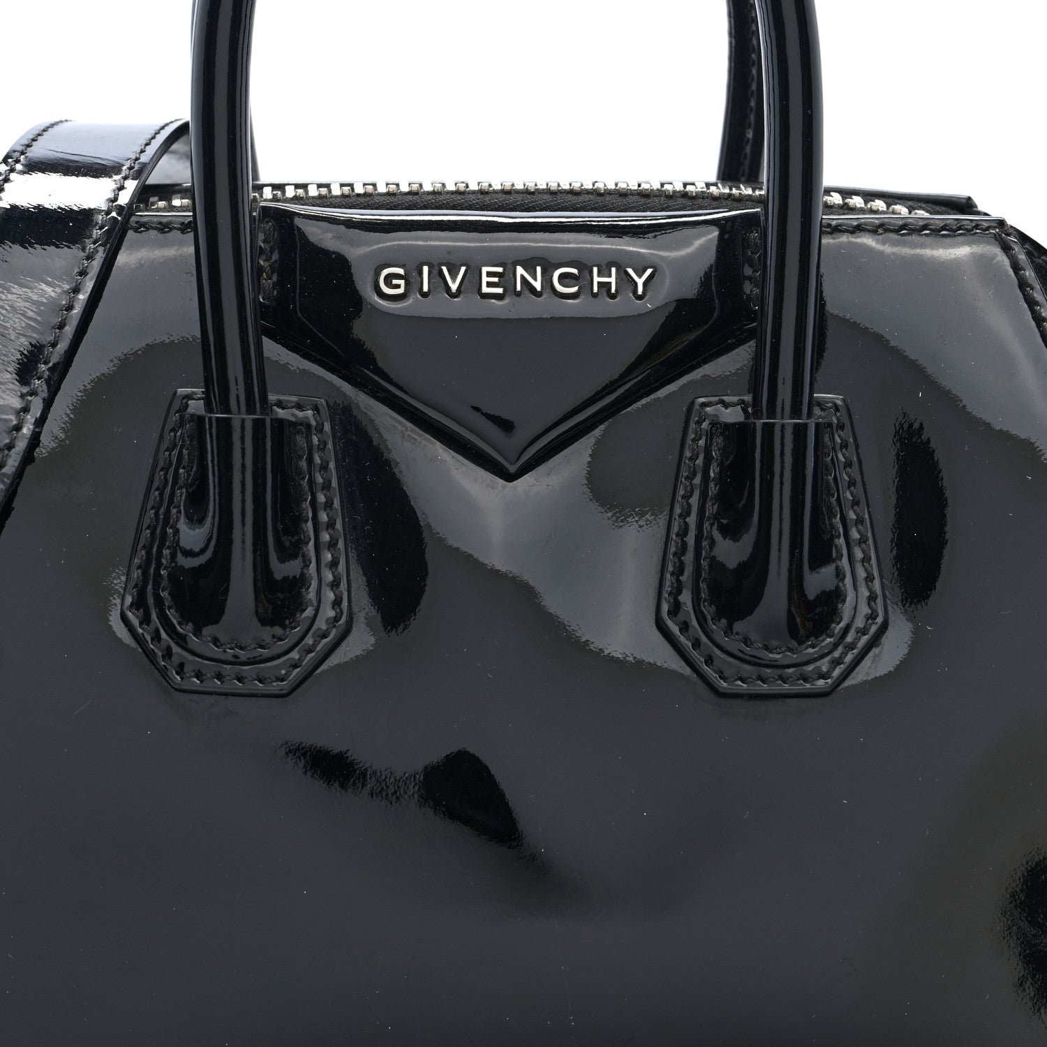 Givenchy Patent Calfskin Mini Antigona Black Black 7 of 9